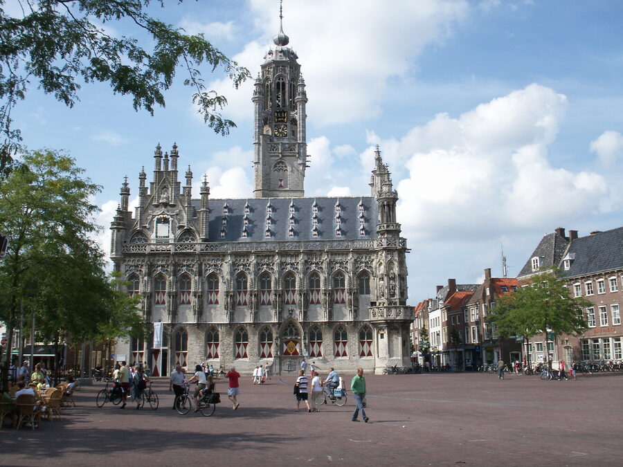 Das Rathaus am Markt von Middelburg